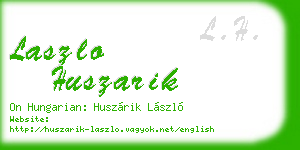 laszlo huszarik business card