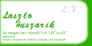 laszlo huszarik business card